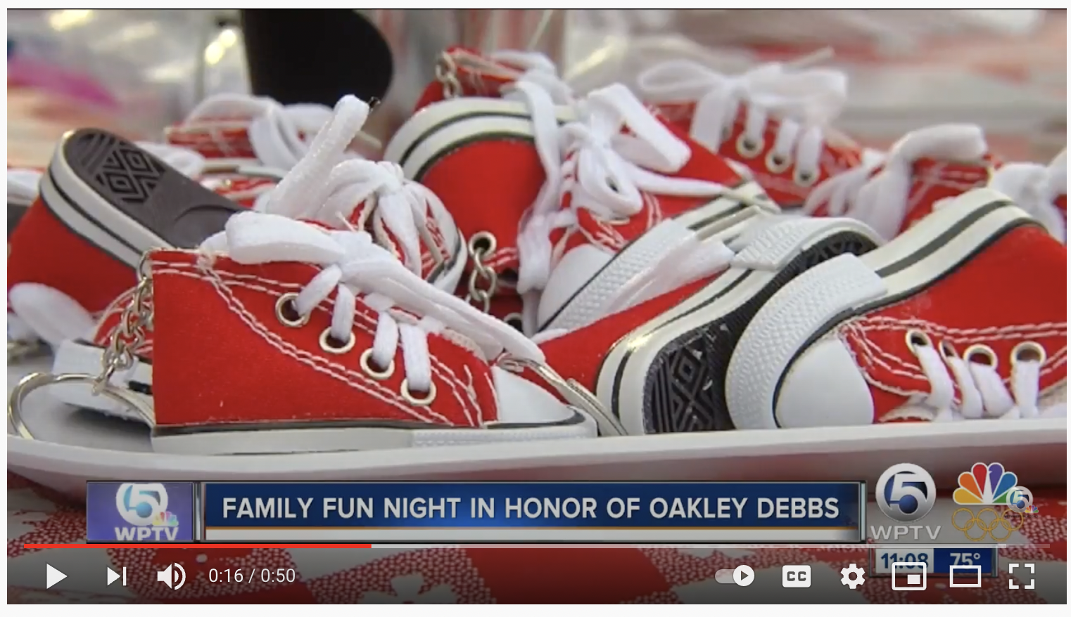WPTV 5 Family Fun Night in Honor of Oakley Debbs